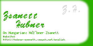 zsanett hubner business card